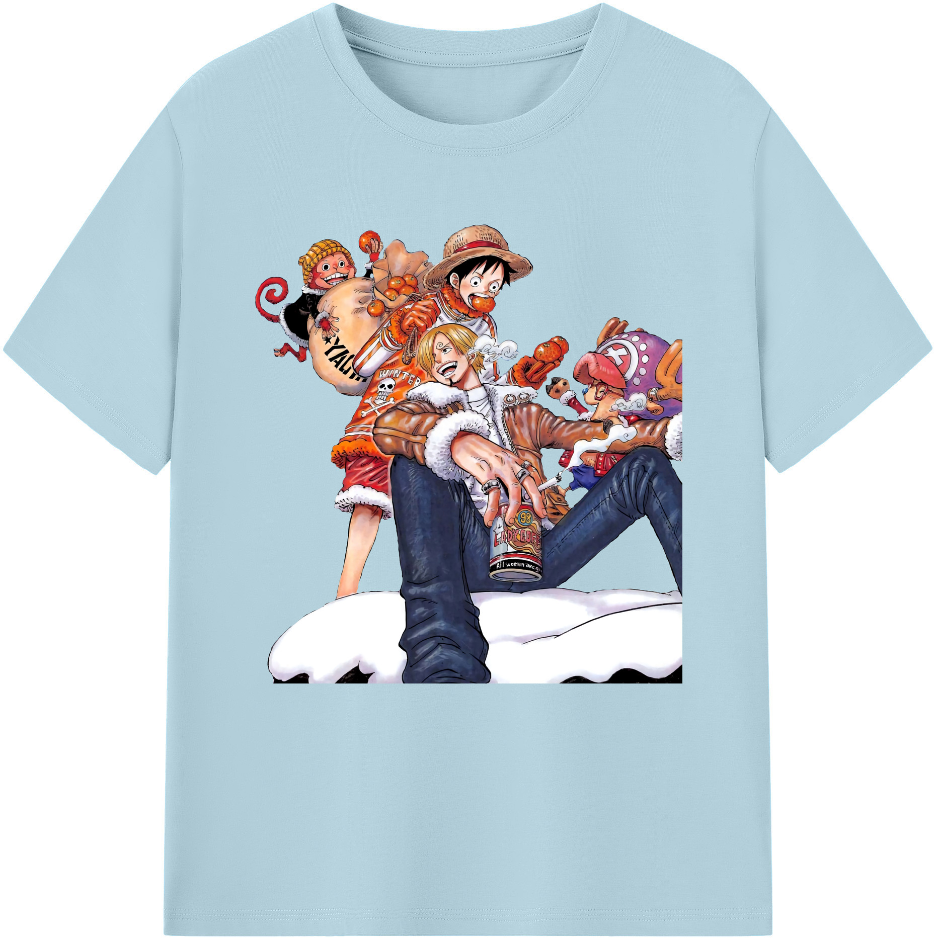 ワンピース サンジ ONE PIECE Sanji 綿100％半袖Tシャツ（フロントプリント）